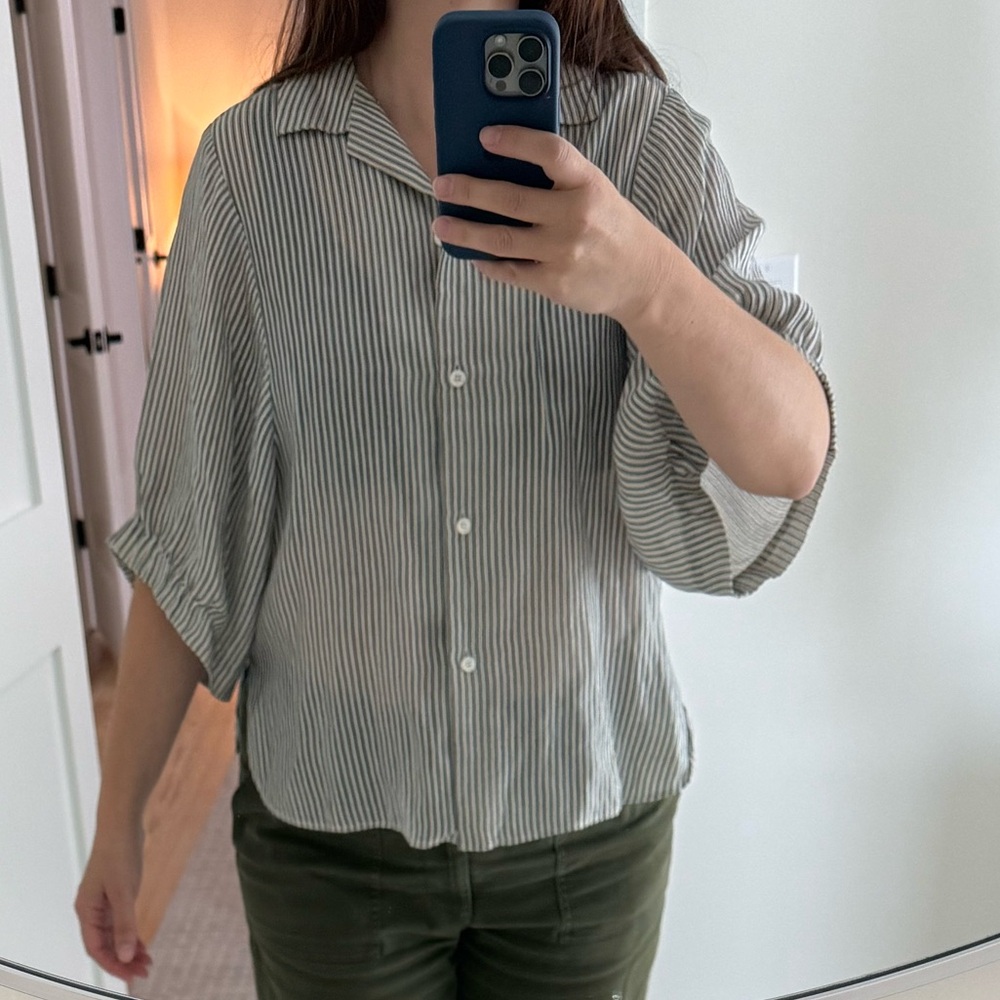 Stella McCartney Black and White Striped Shirt